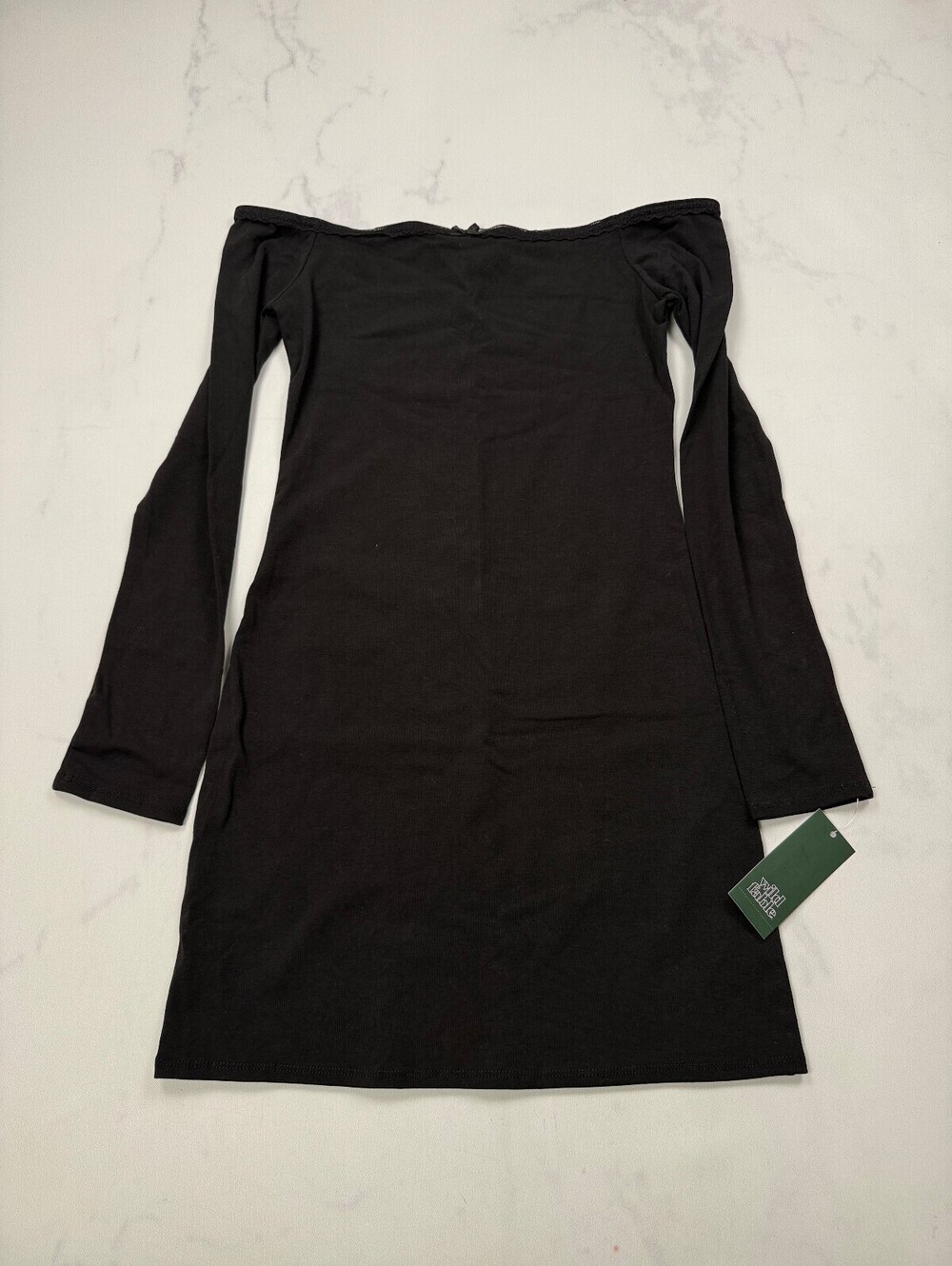 Wild Fable Mini Dress Black Modern Classic Statement Piece - Womens M
